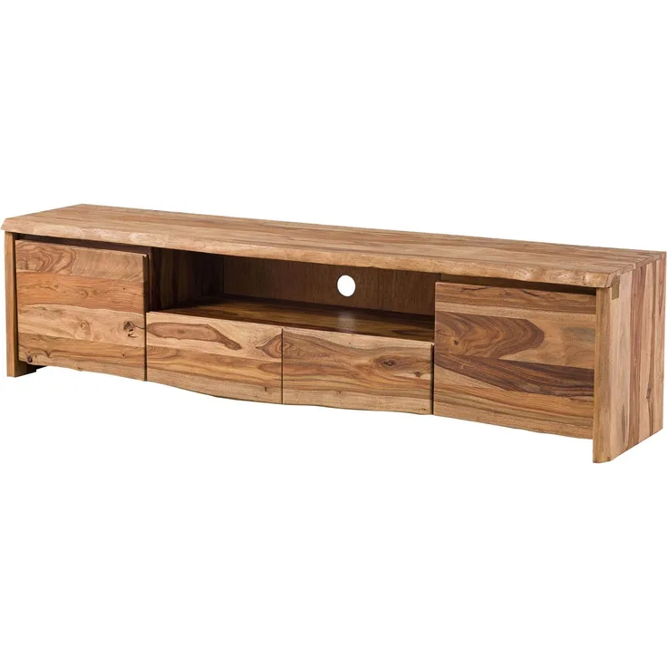 TV-Board Sheesham 200 x 45 x 50 natur lackiert / sandgestrahlt PURE SHEESHAM #221