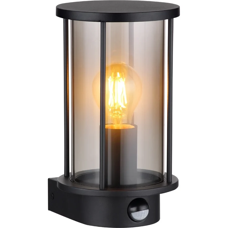 Außenwandleuchte GRACEY aus Edelstahl mit Bewegungsmelder & Rauchglas, H: 25cm – Bild 2