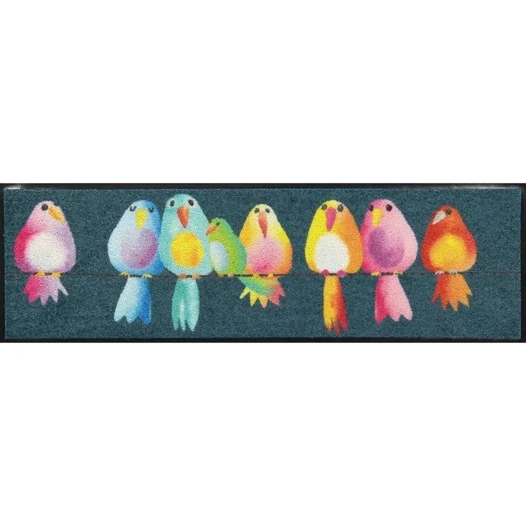Salonloewe Läufer Läufer klein 30x100 Rainbow Birds blau, Läufer klein, Höhe: 300 mm – Bild 4