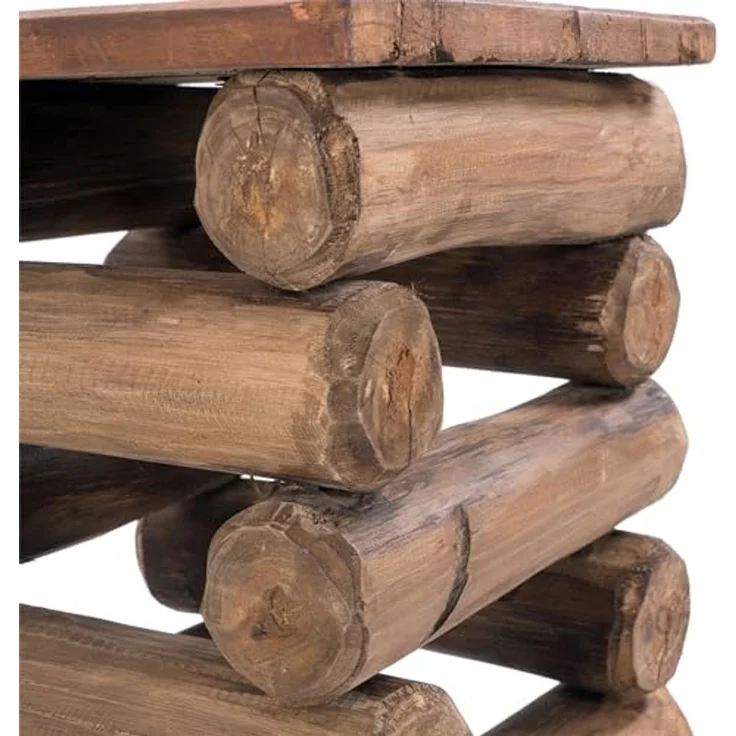 Hocker BLOCK 38 Teak Massivholz naturfarben – Bild 7