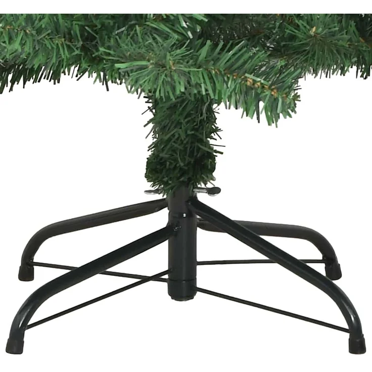 vidaXL Weihnachtsbaum mit LED-Beleuchtung Grün 240 cm PVC und Stahl 3396405 – Bild 12