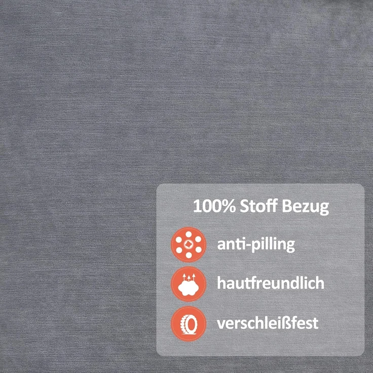 M MCombo Relaxsessel Fernsehsessel mit Liegefunktion Manuell, Massagesessel mit Wärmefunktion, TV Sessel mit Wippfunktion & Drehfunktion, 270° Drehbar, 7013 (Hellgrau) – Bild 8