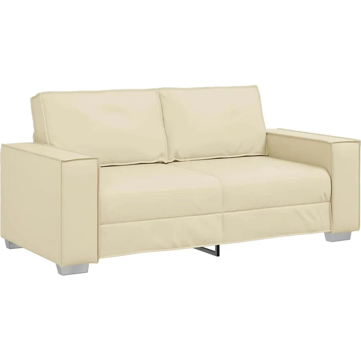 vidaXL Zweisitzer-Sofa Creme 180 cm Kunstleder 4105052 – Bild 1