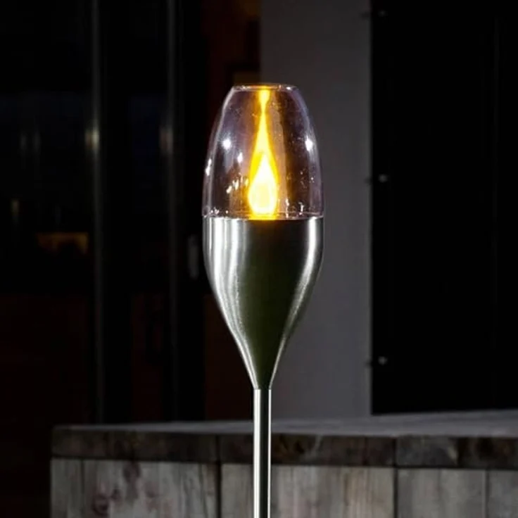 Lindby Außen-Stehlampe Jari, LED, Edelstahl Alu warmweiß IP44, LED, warmweiß – Bild 2