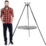 CookKing Stahl Schwenkgrill | Dreibein + Kettenset