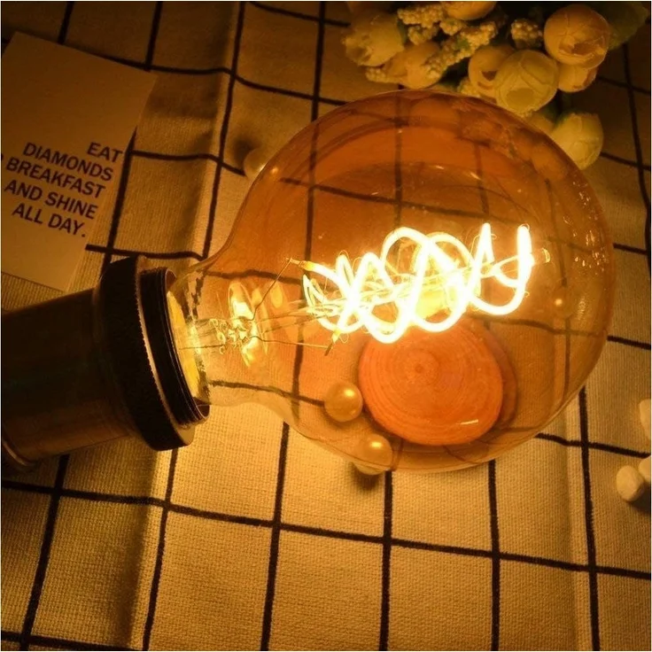 Nettlife LED-Leuchtmittel 2Stück /6 Stück Glühbirne Vintage E27 Lampe G80 Warmweiss Filament, E27, 3 St, Warmweiß, für Hotel Haus Café Bar – Bild 2