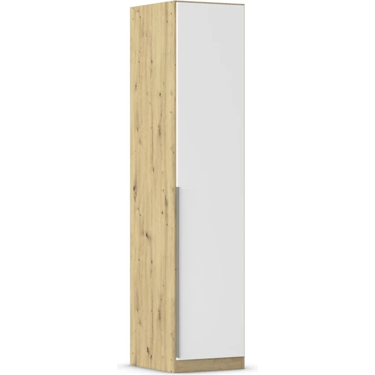 Rauch Möbel Alabama, Kleiderschrank für Schlafzimmer, Kinderzimmer, Wohnzimmer, Garderobe, Flur, 1-türig, mit Zubehör Basic, Farbe Weiß/Eiche Artisan, Holz, Breite 47 cm – Bild 1