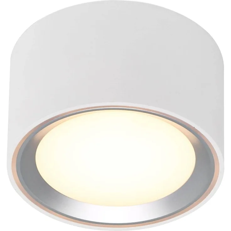LED Aufbauleuchte weiß silber Nordlux Fallon 10cm 500lm Moodmaker