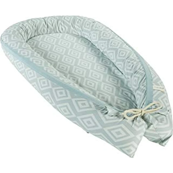 Bio Babynest Nestchen 100% Bio-Baumwolle (kbA), Kapok und Naturkautschuk, Maße 105x55 cm, Mint – Bild 3