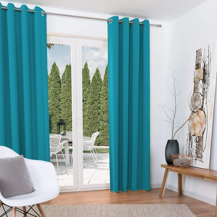 Beautissu Vorhang Amelie Nora, 2er Set Verdunkelungsvorhang 140x245cm