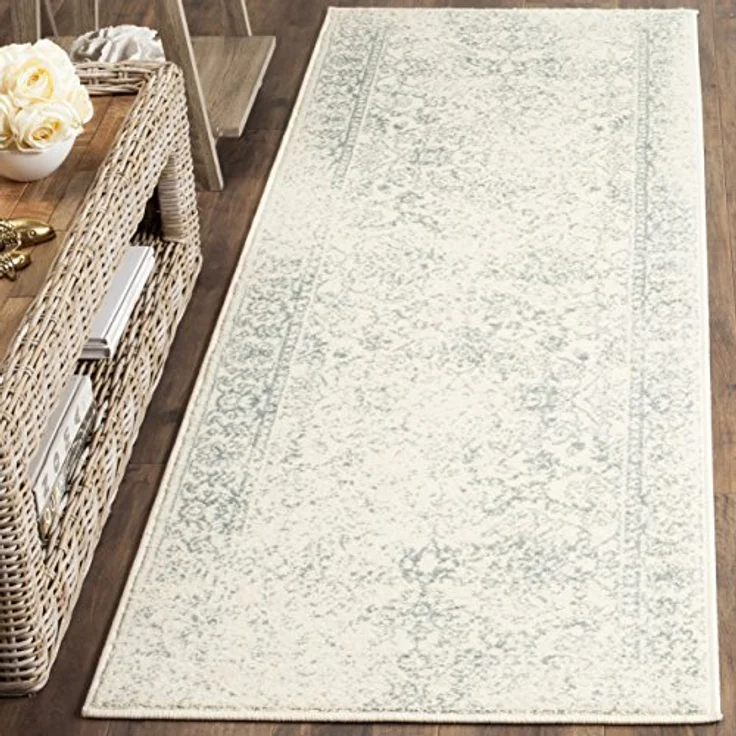 Safavieh Akzent-Teppich 76x122 cm - Adirondack Collection - Transitional Design, Elfenbein & Schiefer, Pflegeleichte Synthetikmischung, Ideal für Wohnzimmer, Schlafzimmer, Büro – Bild 3