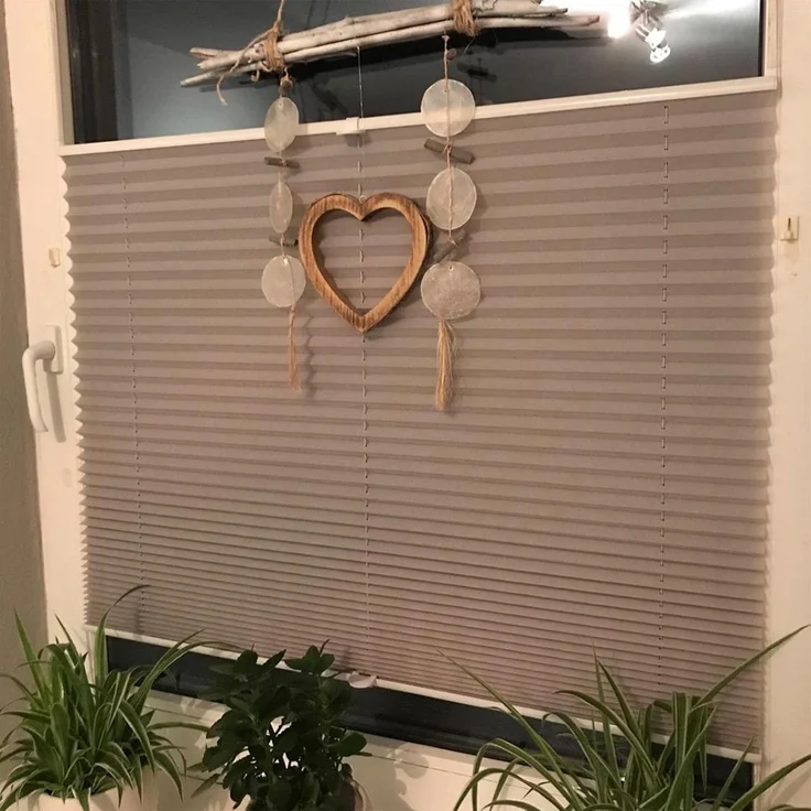 Plisseerollo ohne Bohren Klemmfix 40x200 cm(BxH) Anthrazit Jalousie Sonnenschutz Easyfix Faltrollo Lichtdurchlässig Rollo für Fenster & Tür – Bild 8