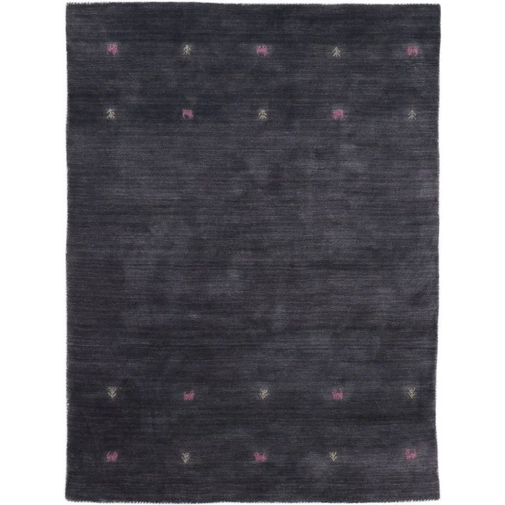 carpetfine 'Gabbeh Uni' Wollteppich, reine Wolle, Grau, 60x90 cm – Bild 2