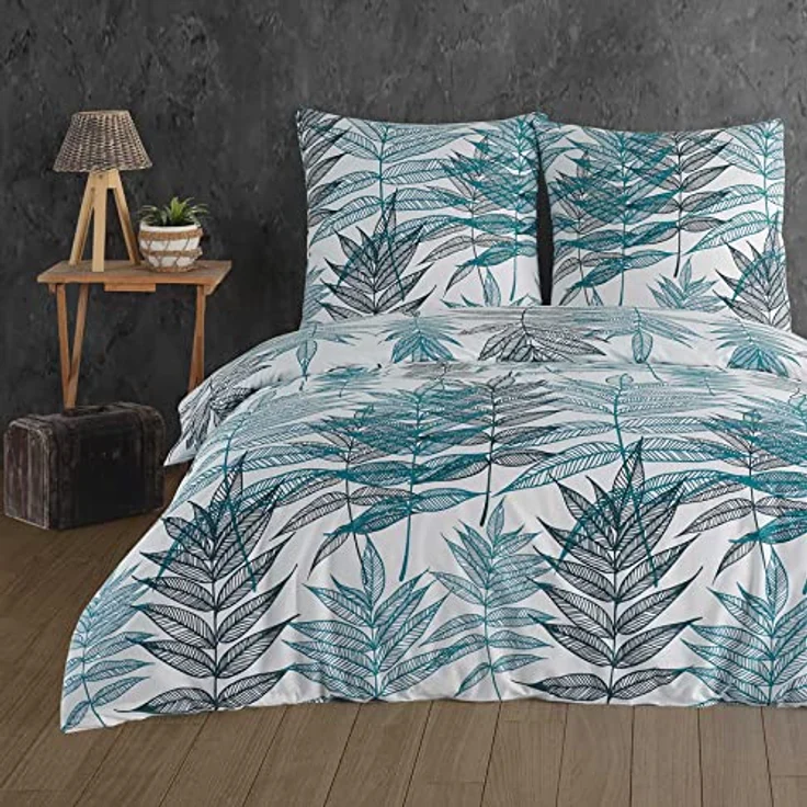 Buymax Bettwäsche Bettbezug-Set Amazon, Renforcé, 3 teilig, Qualität 100% Baumwolle Bettwäsche-Set 200x200 cm mit Reißverschluss – Bild 2