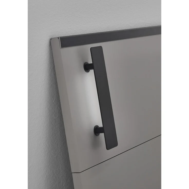 Schlafzimmer-Set >Tilburg< (5tlg.) Bett 168x92x210cm, Schrank, Kommoden, Saharagrau / Grafit – Bild 8