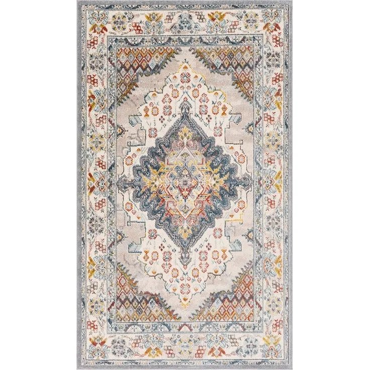 Livabliss Teppich CASABLANCA, rechteckig, Höhe: 12 mm, Vintage Orientteppich, Kurzflor Boho Wohnzimmerteppich, Läufer