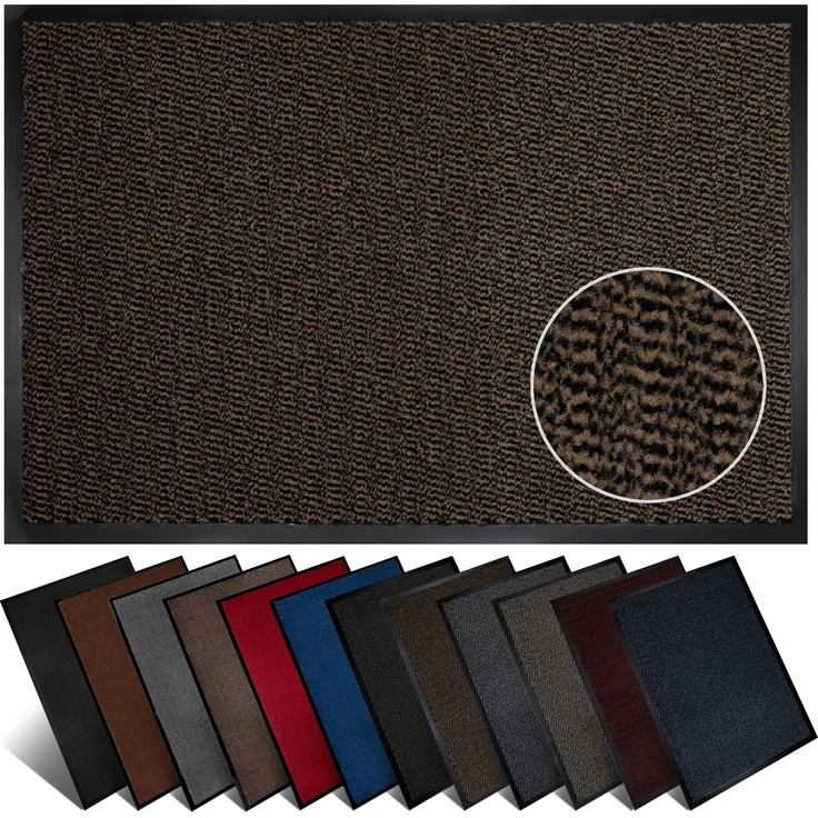 Furni24 Fußmatte - Braun-Schwarz, 60 x 90 cm – Bild 1