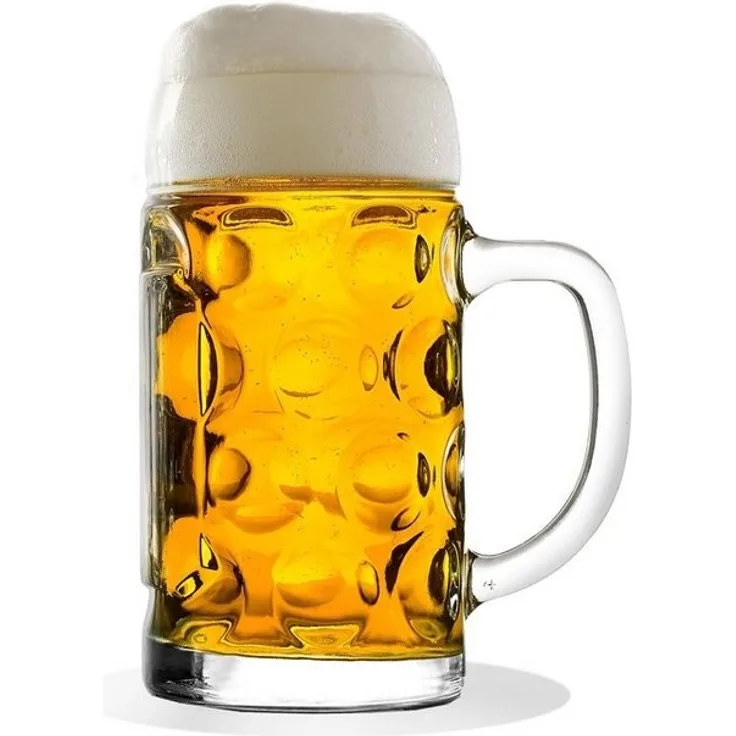 Stölzle-Oberglas Bierkrug ISAR Maßkrug Original Biermaßkrug Oktoberfest spülmaschinenfest, bleifreies Kristallglas, 6er Set