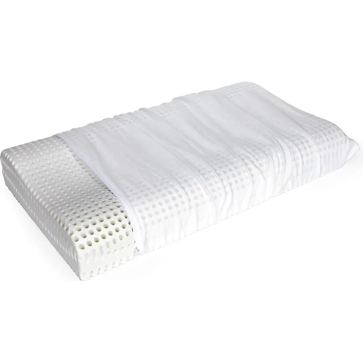 Talamo Italia - Talamo Italia Kissen für das Bett, 100% Made in Italy, Orthozervikales Kissen mit abnehmbarem Bezug, aus perforiertem Memory-Schaum, hypoallergen und atmungsaktiv, 70x41xh11,5 cm.