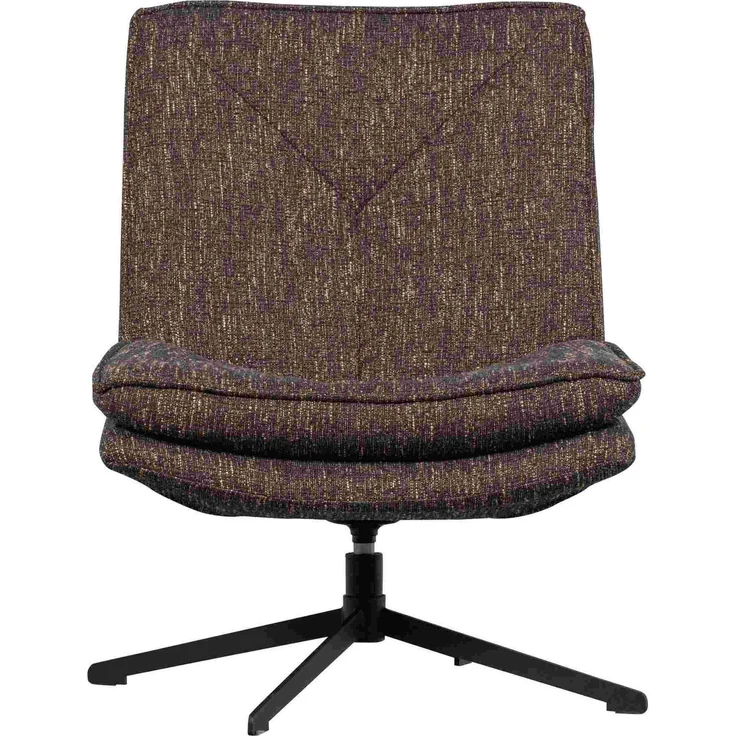 Drehsessel Milaro aus weichem Webstoff, modern und drehbar, Braun Melange, bequeme Polsterung – Bild 3