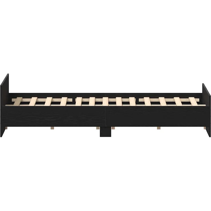 vidaXL Bettgestell ohne Matratze Schwarz Eichen-Optik 135x190 cm 3329325 – Bild 6