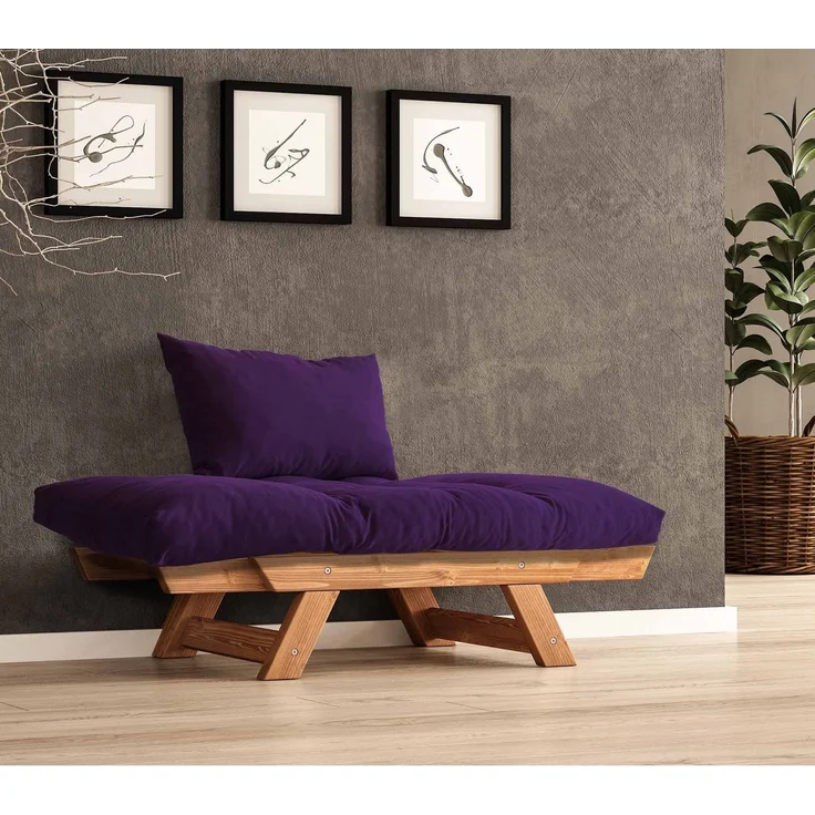 Skye Decor 'CPT8157-140' Garten-Sessel, Teak / Lila, 108-140 x 75 cm – Bild 3