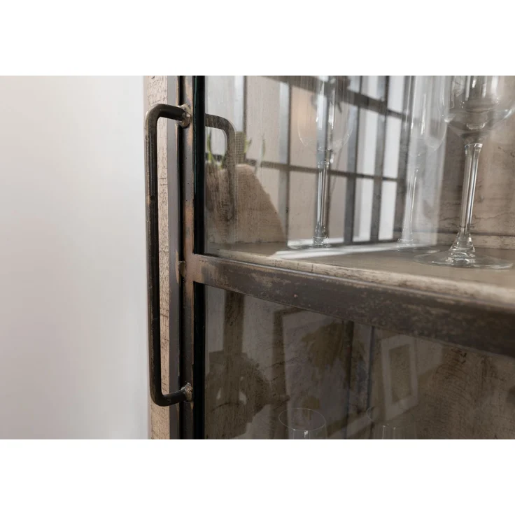 Vitrine Mango 60x40x180 braun lackiert HEAVY INDUSTRY #242 – Bild 5