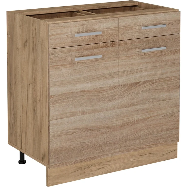 Küchenunterschrank R-Line Sonoma 80 cm ohne Arbeitsplatte Vicco – Bild 1