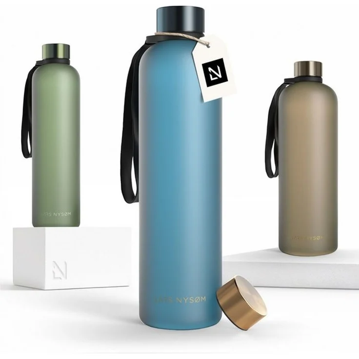 LARS NYSØM Trinkflasche Blæst, Trinkflasche mit Hydrationsskala und Trageschlaufe – Bild 4