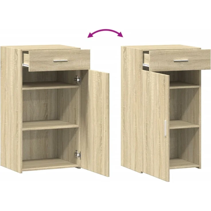 vidaXL Sideboard Sonoma-Eiche 50x42,5x93 cm Holzwerkstoff 846294 – Bild 7