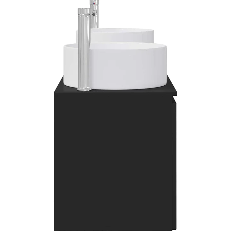 vidaXL Badezimmerschrank-Set 3 stk. Schwarz 161,5 x 44,5 x 80 cm 3405728 – Bild 6