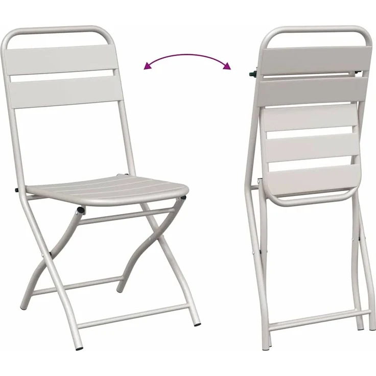 vidaXL Bistrogarnitur 3 pcs Beige Stahl 42002953 – Bild 8