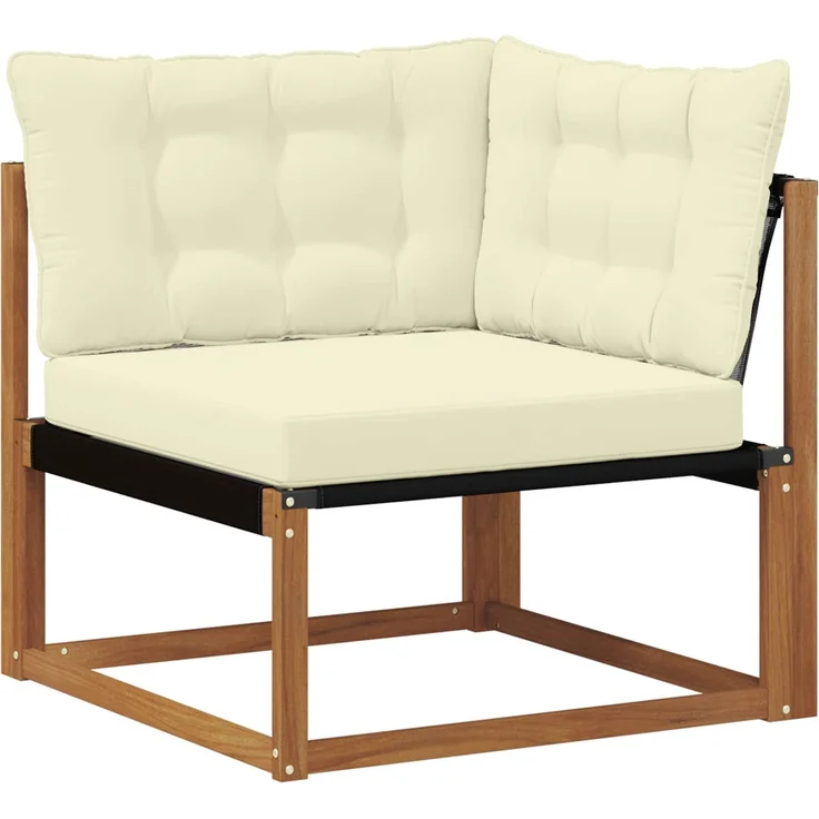 vidaXL Outdoor-Sofagarnitur mit Kissen 7 pcs Natur und Creme 3381654 – Bild 5