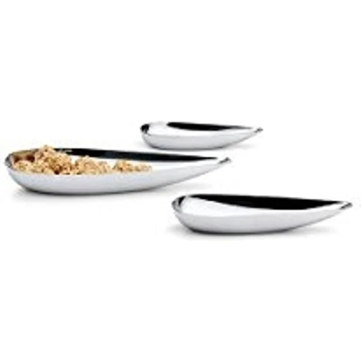 Blob Schalen Set 3tlg. Edelstahl Tropfenform Hochglanz - Philippi Design.. – Bild 1