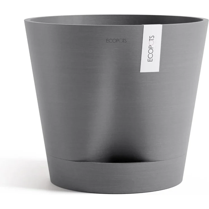 ECOPOTS Blumentopf Venice 2 40 Grau, für den Innenbereich