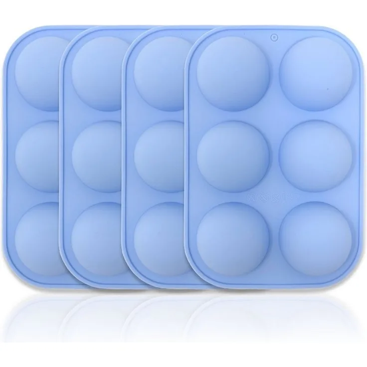 mixed24 Backform Silikon Halbkugel Backform Törtchen Kuchen Mulden Törtchenform, (4-tlg)
