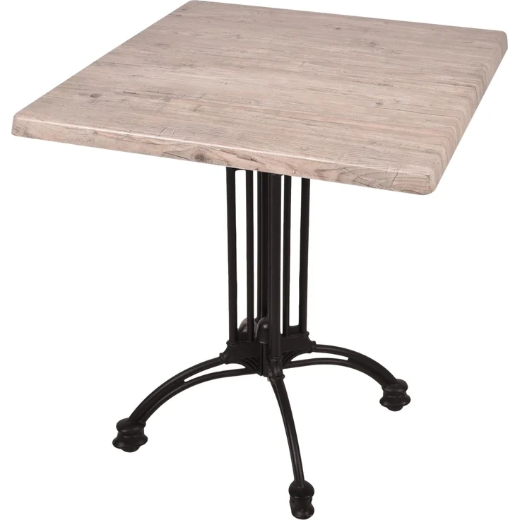 Bistrotisch JELENA 70x70cm Qudratisch Hellbraun Holz | Cafétisch Bartisch Gartentisch Outdoor-Esstisch – Bild 1