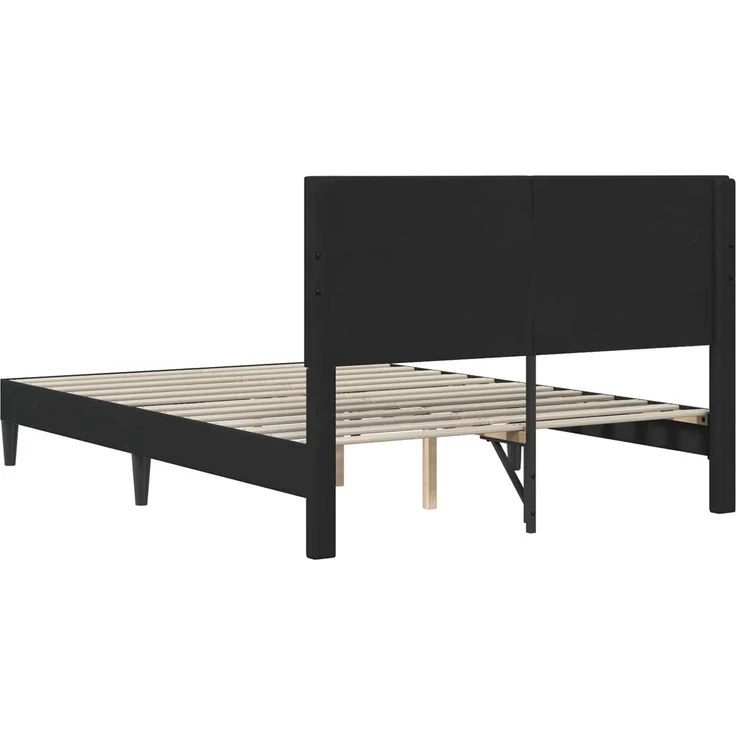vidaXL Bettrahmen mit Kopfteil Schwarz 140 x 190 cm Samt 42027665 – Bild 6