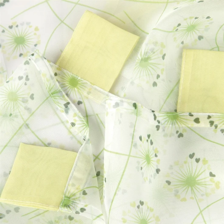 Bistrogardine "Angie" mit Schlaufenaufhängung ( 45 x 120 cm ), transparente uni Scheibengardine, dekorativer Vorhang in vielen versch. Farben: Pusteblume – Bild 6