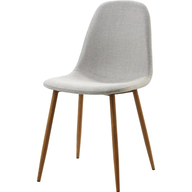 Versanora Minimalista Set mit 2 hellgrauen Küchen-Esszimmerstühlen (nur Stühle), Einheitsgröße