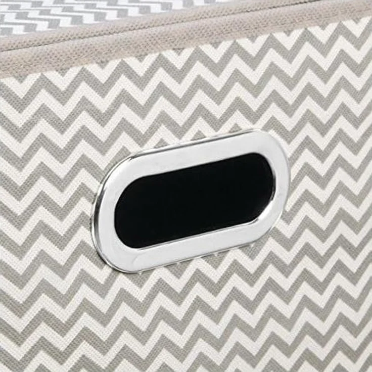 mDesign Wäschekorb Wäschetruhe Wäschebox Deckel und Griffe Taupe Natur – Bild 4