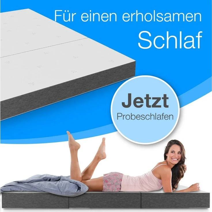 Klappmatratze mit 4 cm Visko, Bestschlaf, 200x90cm, 200x140cm, versch. Größen – Bild 3