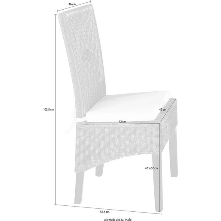 Home affaire Stuhl Stuhlparade, TOPSELLER! (Set, 2 St), 2 Stück inkl. Sitzkissen, in Handarbeit gefertigt – Bild 3