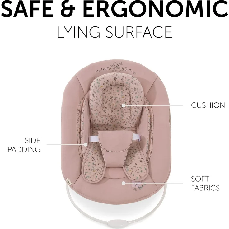 Hauck Alpha+ 2in1 Hüpfwippe und Babywippe, Bambi Rose - ab Geburt, Neugeborenen-Set, kompatibel mit Alpha Hochstuhl, Click On – Bild 5