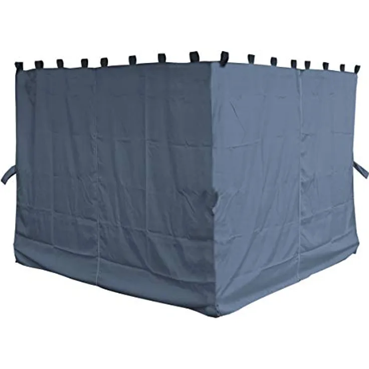 QUICK STAR 4 Seitenteile für Pavillon Paris 3x3m, Seitenwandset in Platingrau, 100% Polyester, inklusive Reißverschlussbefestigung