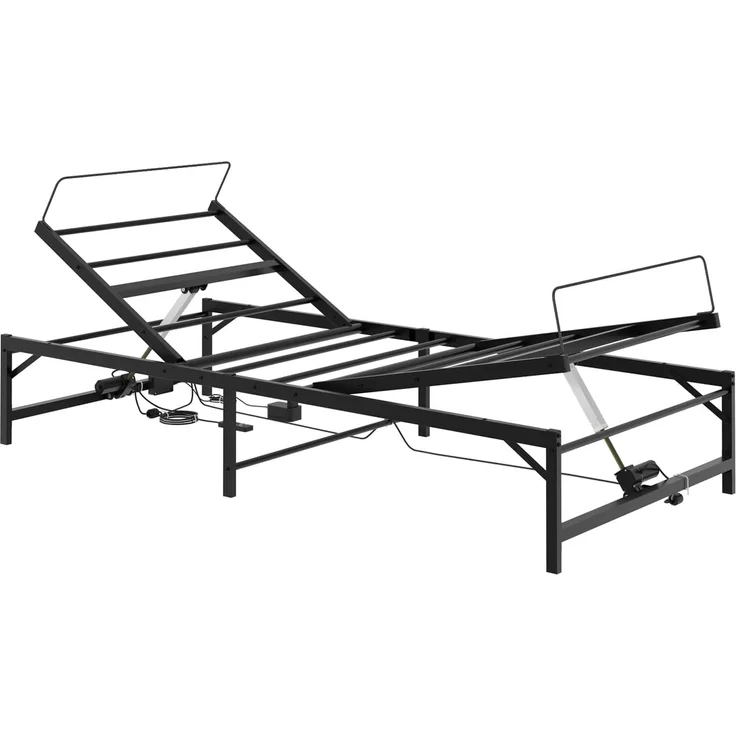 vidaXL Elektrisch verstellbares Bettgestell Schwarz 90 x 200 cm Stahl 42021379 – Bild 2