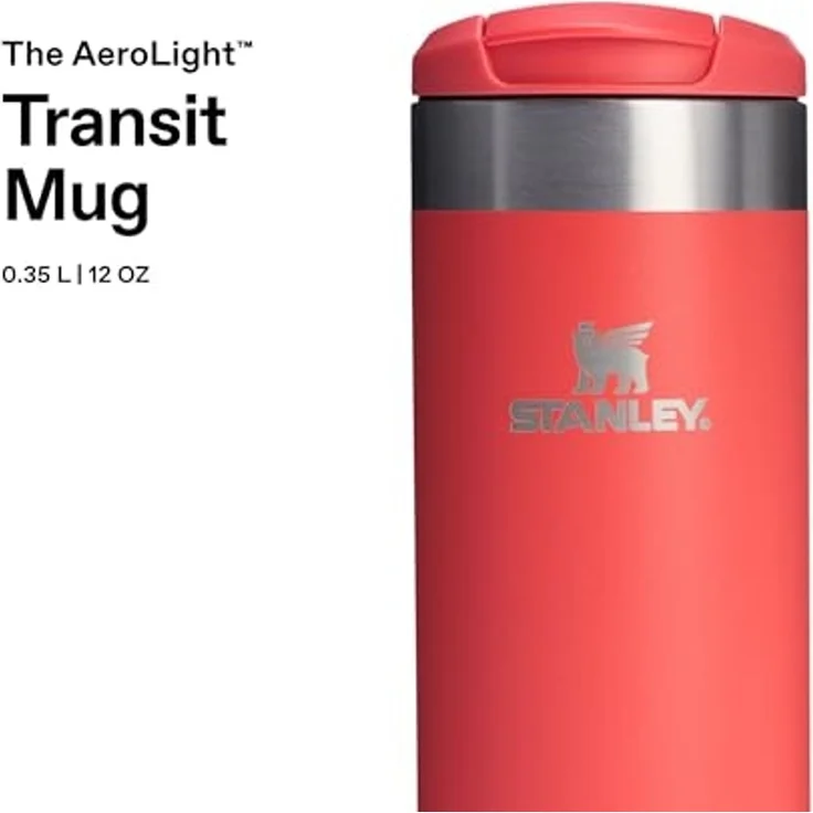 Stanley The AeroLight? Transit Mug 0.35L Hot Coral – Bild 3