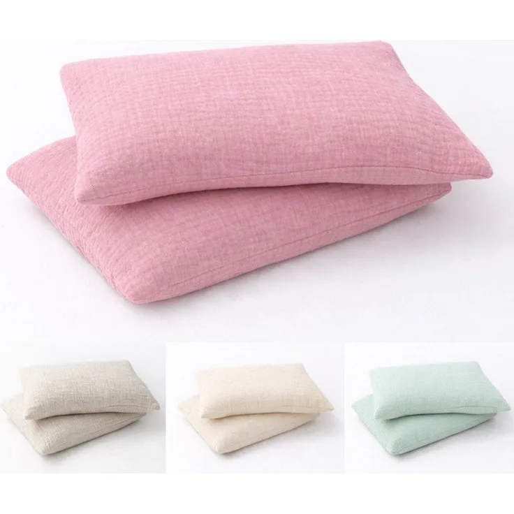 BABEES Kissenbezüge 2-er Set Kissenbezug 40x60 / 30x50 cm 100% Musselin Baumwolle 150 g/qm, Kissenbezüge Kissenhülle Kinderbettwäsche Kinderzimmer Creme Beige