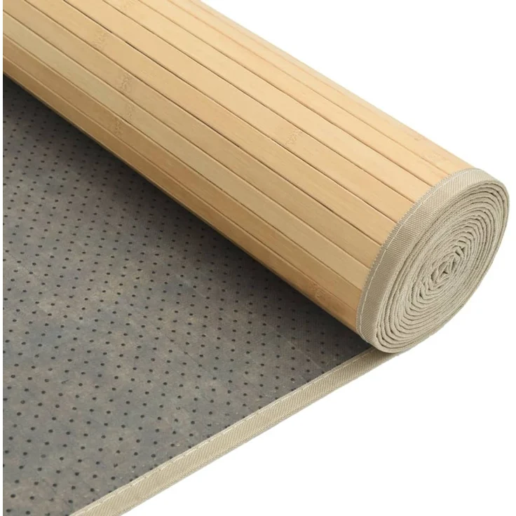 vidaXL Teppich Rechteckig Hell Natur 80x100 cm Bambus 376903 – Bild 5