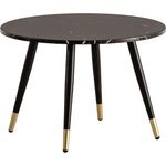 MID.YOU Couchtisch, Schwarz, aus Holzwerkstoff, rund, konisch, 60x41x60 cm, einfacher Aufbau